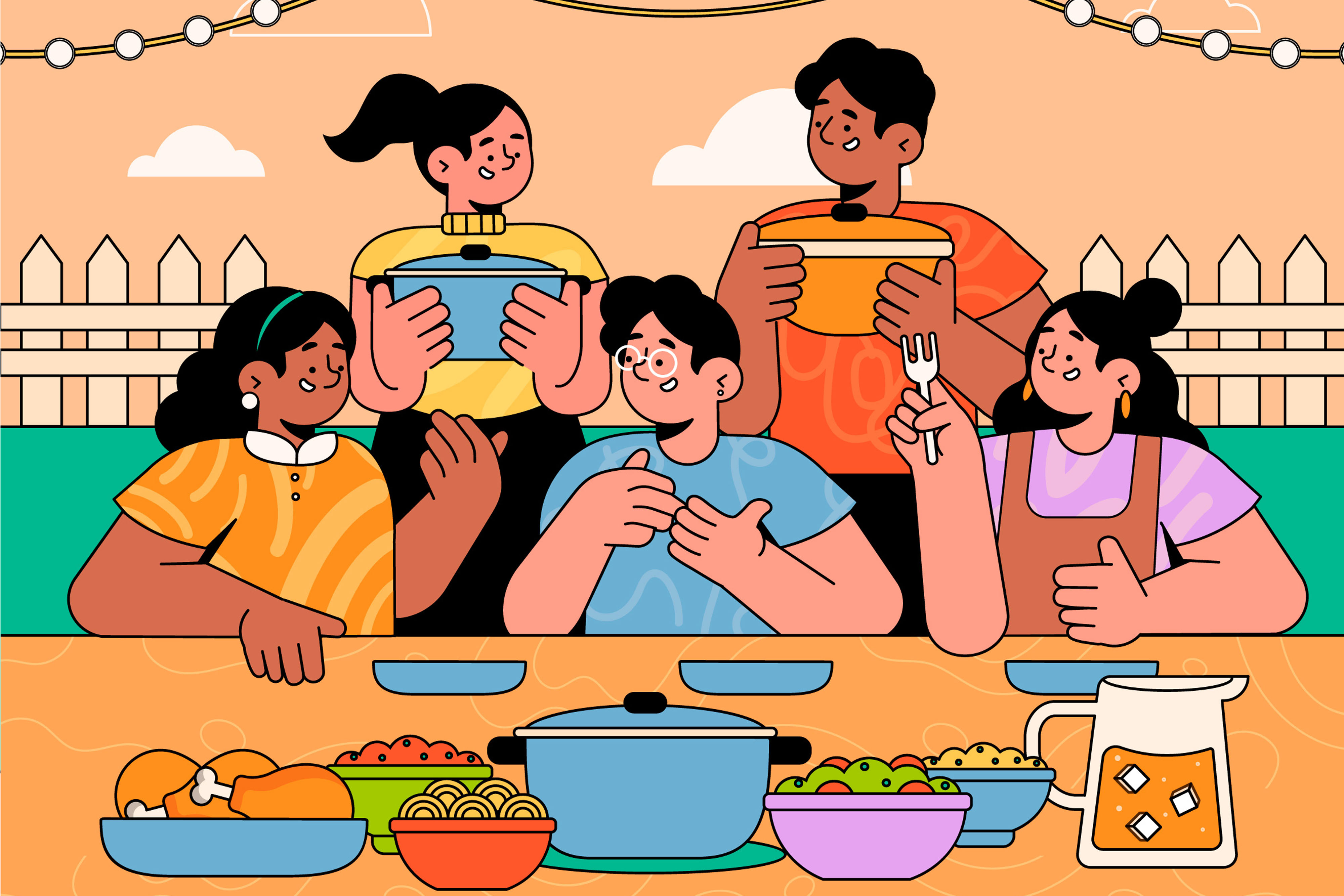 Food Sharing Background